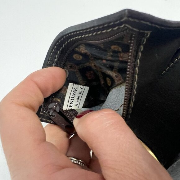 Genuine Leather Small Dark Brown Key Holder Wallet Unisex - Picture 14 of 16